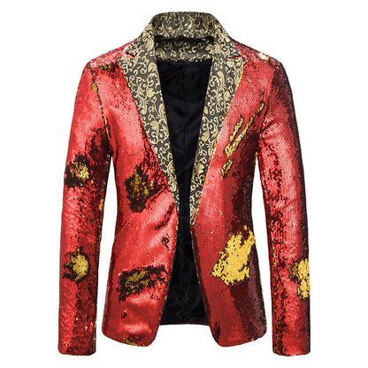 Herren Glamour Blazer mit Pailletten Effekt