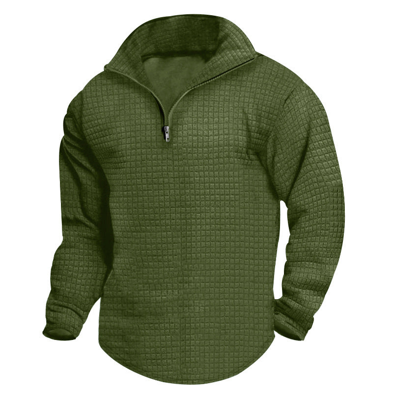 Herren Wärme Pullover Strukturiert Kragen