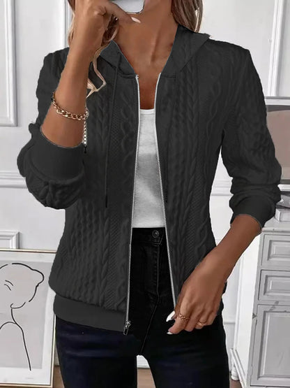 Damen Strickjacke Kapuze Warm Elegant