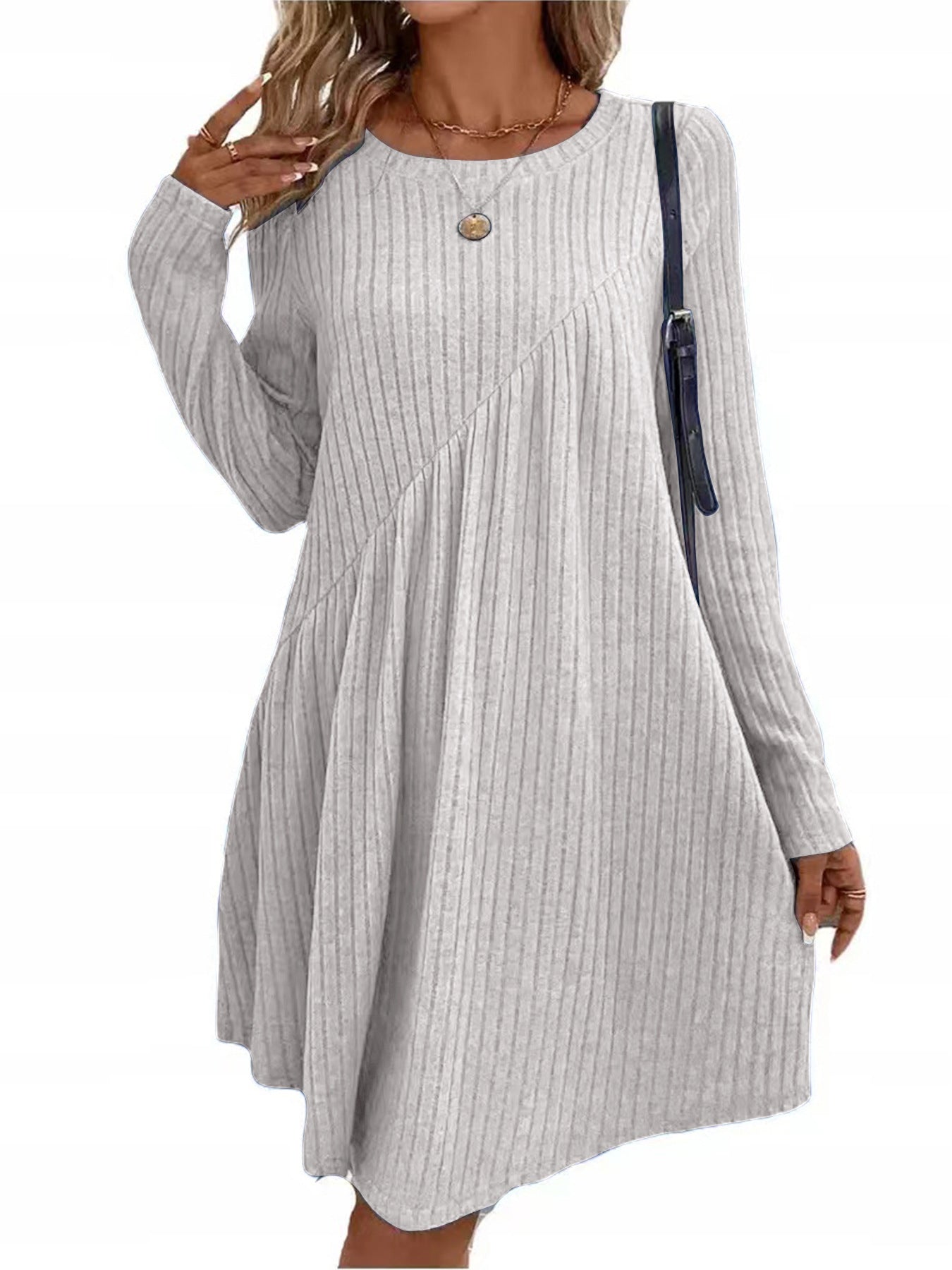 Damen Kleid Lässig Asymmetrisch Trendy
