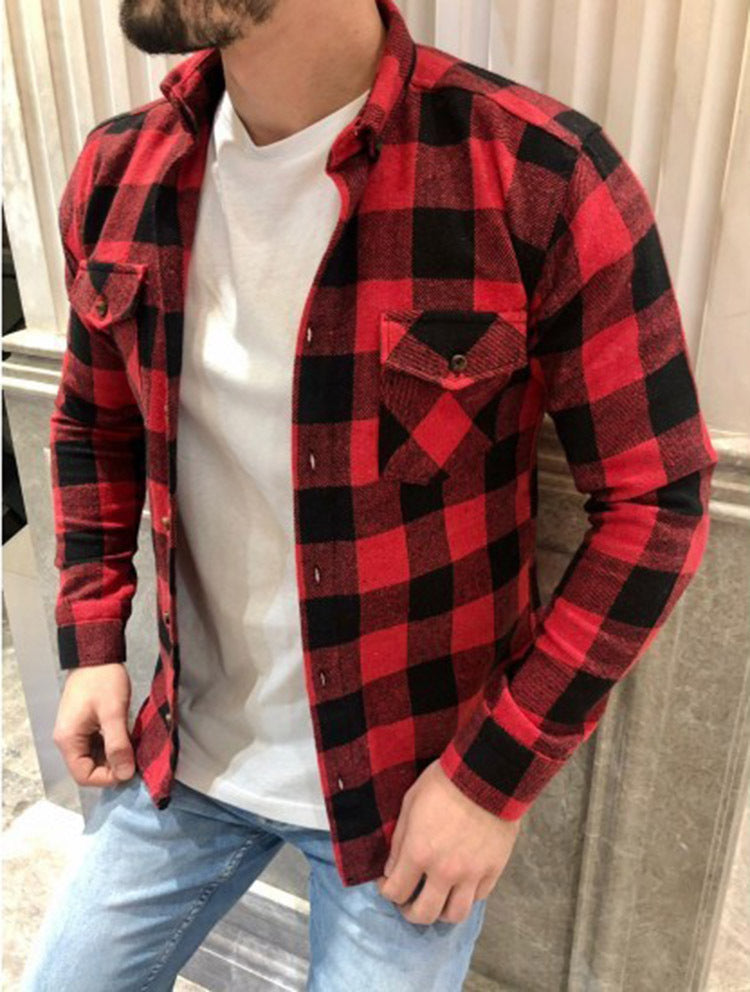 Kariertes Flanellhemd Relaxed Fit Langarm - IdealeKleiden