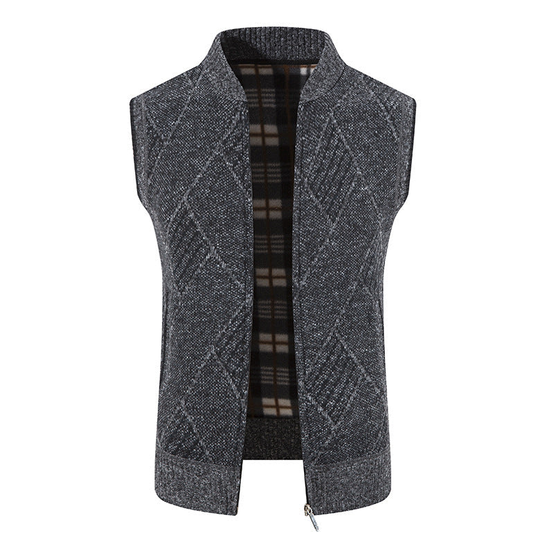 Herren Strickweste Modern Rautenmuster Elegantes Design