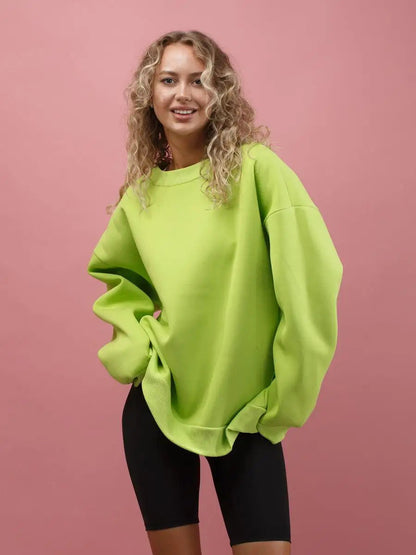 Damen Oversized Sweatshirt Weich Bequem
