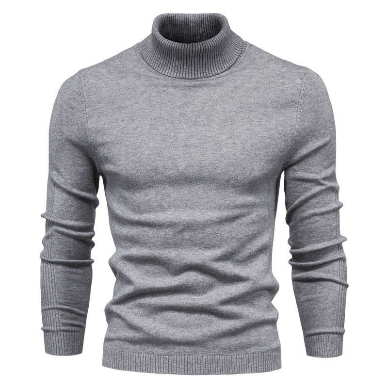 Herren Rollkragenpullover Feinwolle Elegantes Design