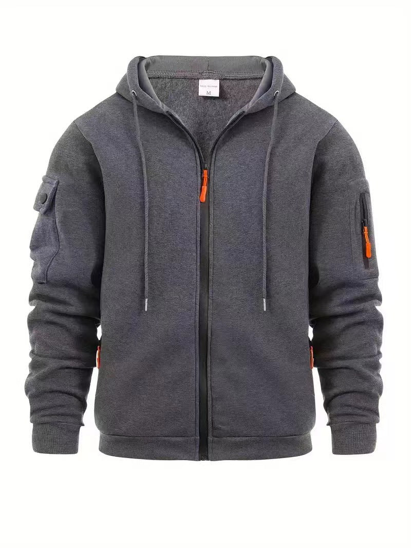 Herren Outdoor Jacke Praktisch Reißverschluss Taschen