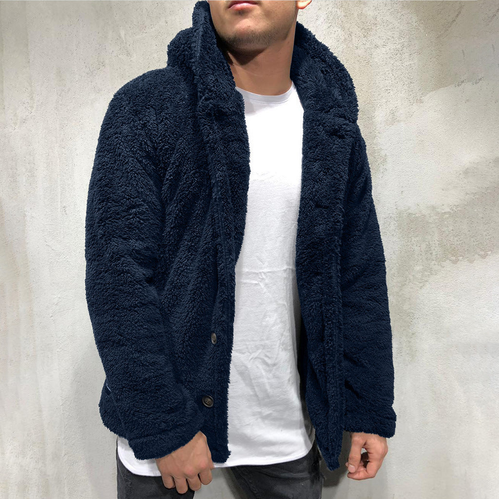 Plüschfleece-Jacke Kapuze Weich