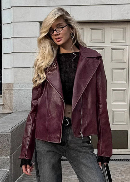 Edle Lederjacke Biker Style