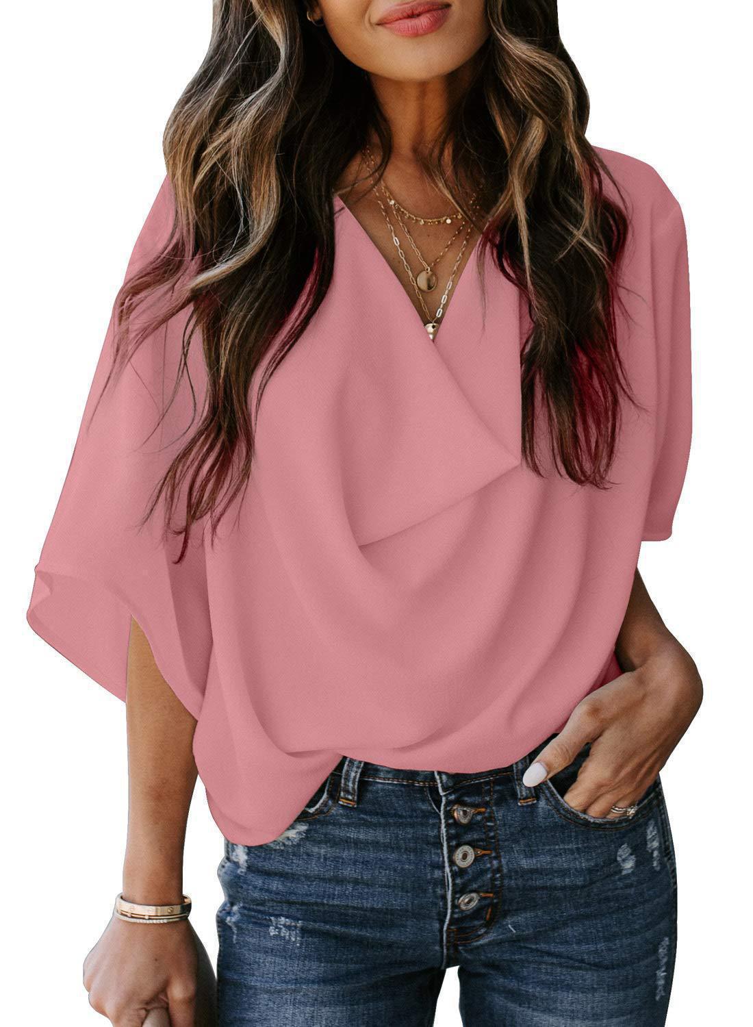 Damen Bluse Elegant Lässig Schnitt Trendy Kleidung