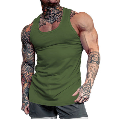Herren Sport Tanktop Atmungsaktiv Leicht Baumwolle