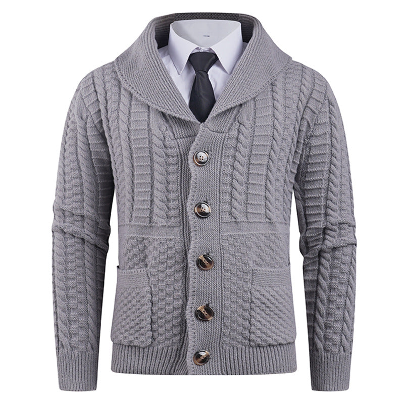 Herren Strickjacke Modern Schalkragen Praktisch