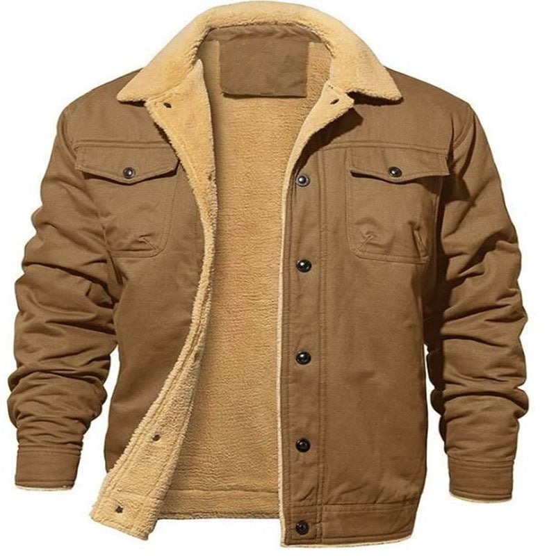 Herren Outdoor-Jacke Warm Isoliert Umlegekragen