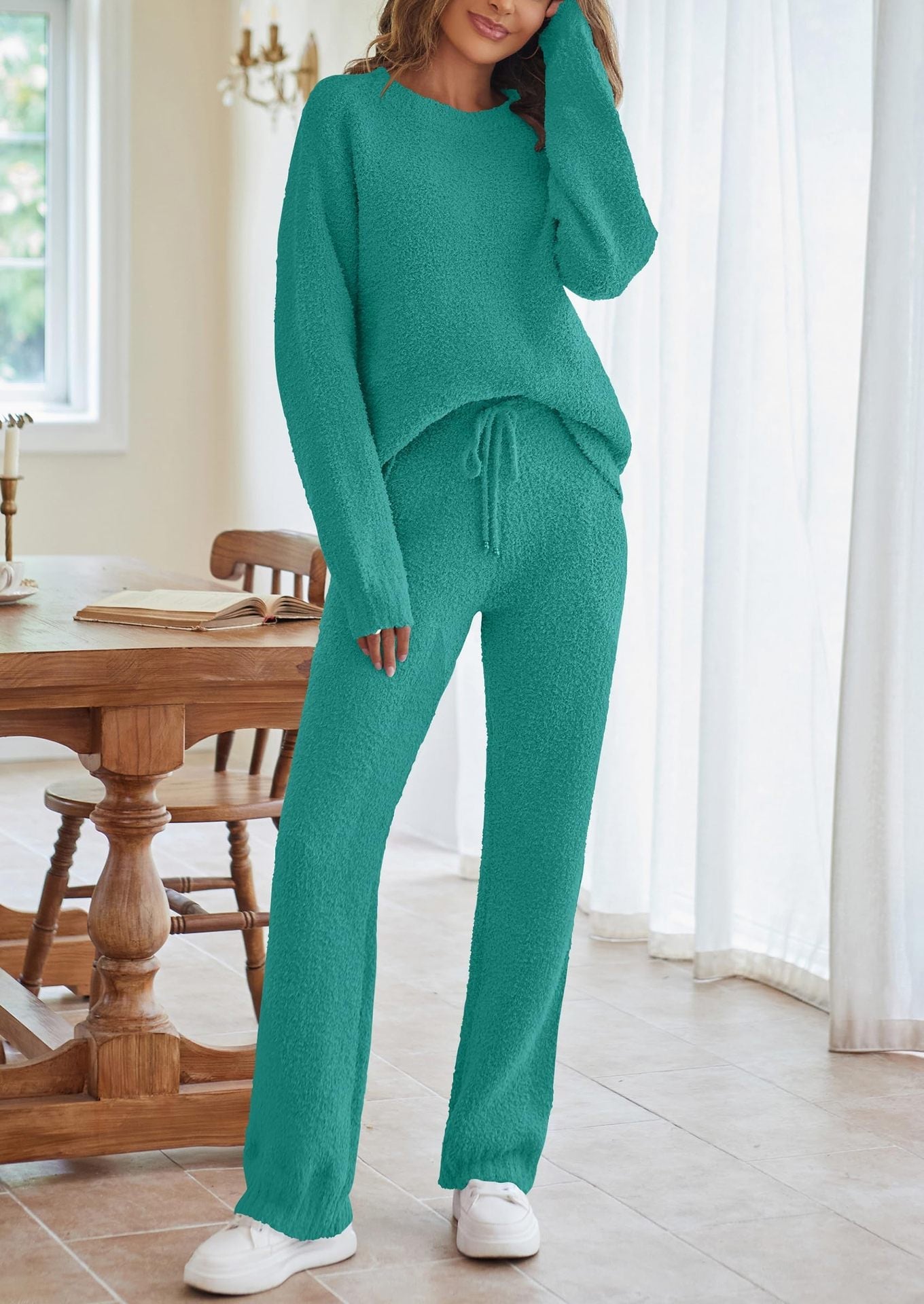Weiche Fleece Set Damen Kuschelkleidung