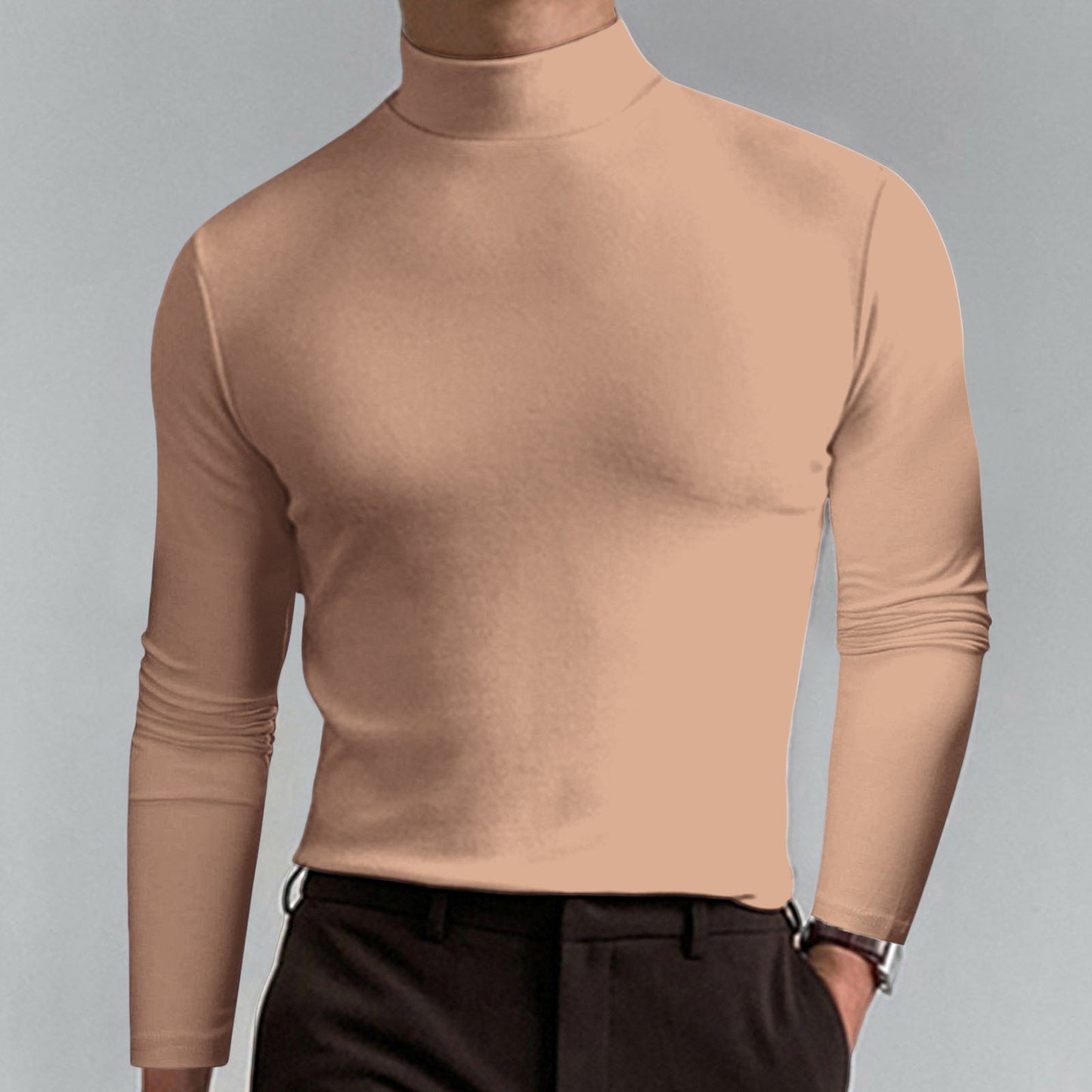 Herren Rollkragenpullover Schick Modern