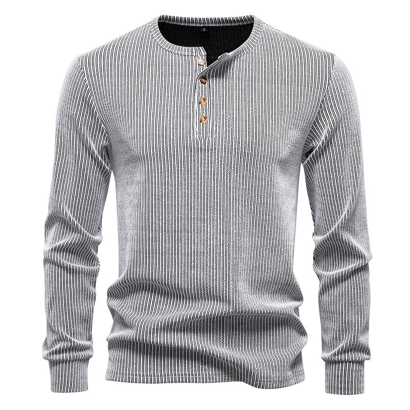 Herren Langarm Hemd Streifenmuster Modern Style