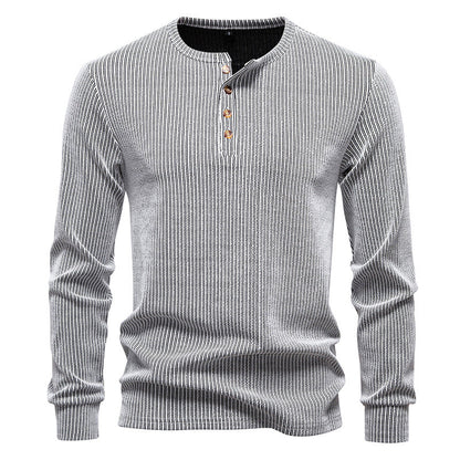 Herren Langarm Hemd Streifenmuster Modern Style