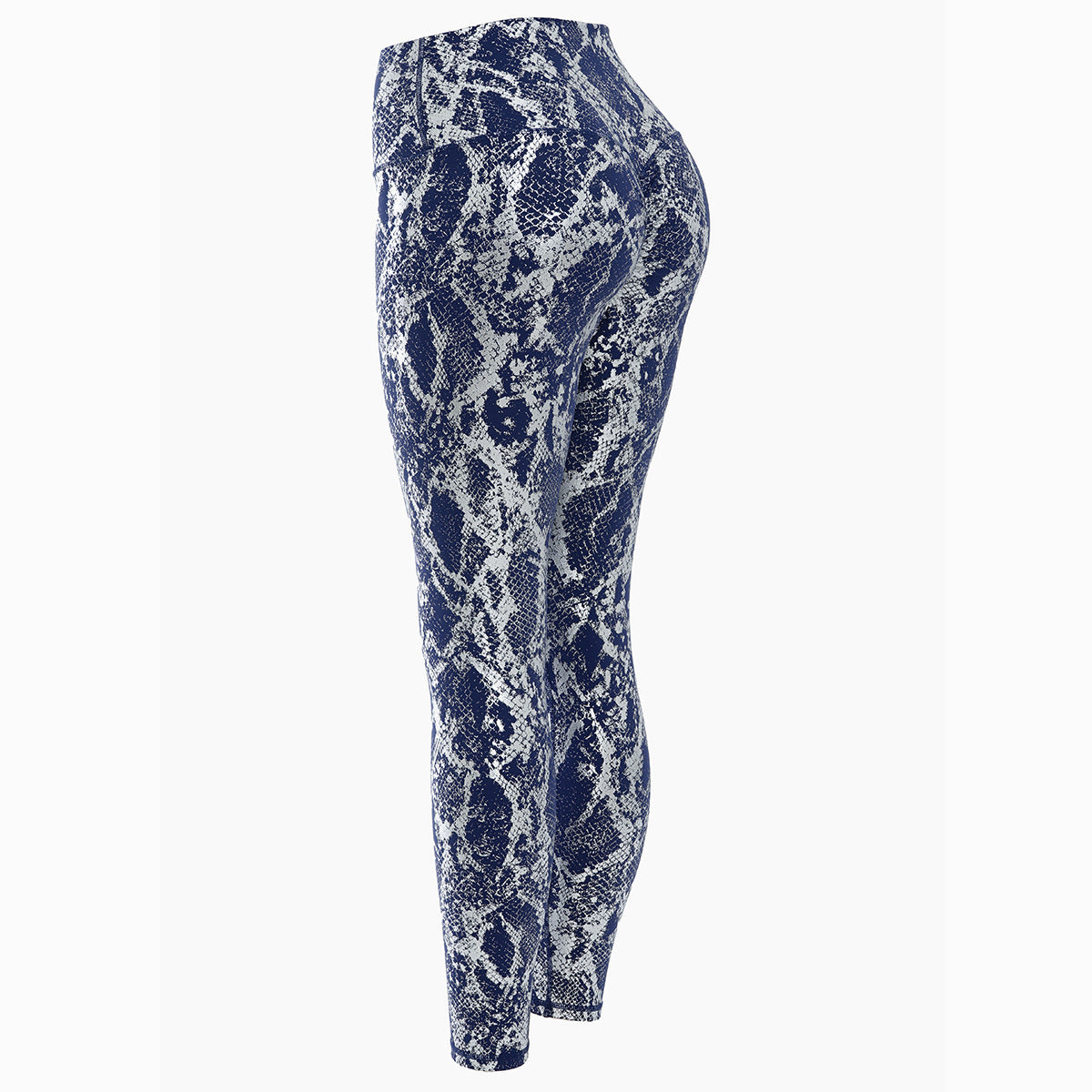 Damen Sportleggings Schlangenmuster Hochwand