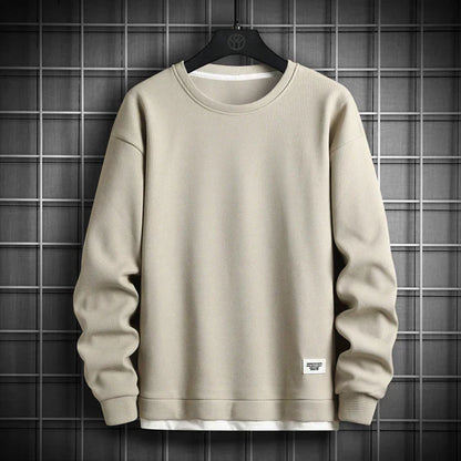 Waffel-Strick Pullover Rundhals Weich