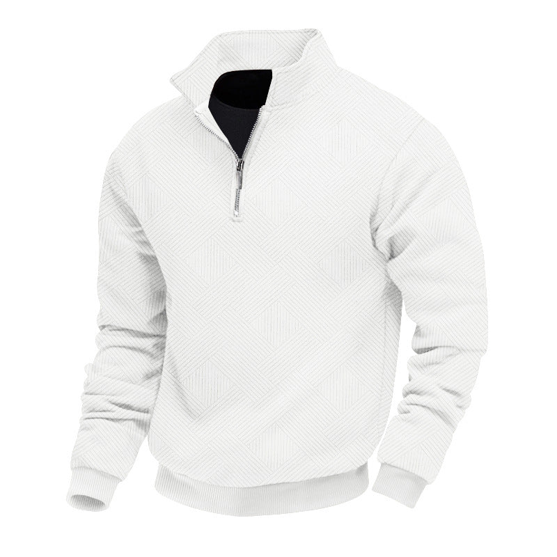 Herren Strickpullover Stehkragen Modern Reißverschluss