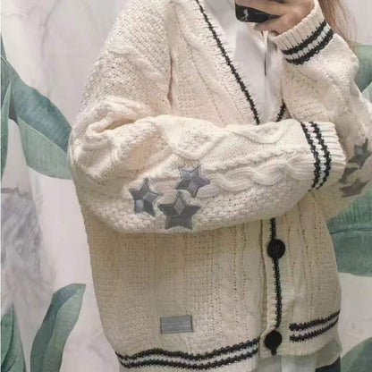 Damen Oversize Cardigan Weich Großzügig - IdealeKleiden