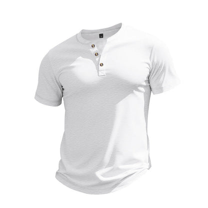 Herren T-Shirt Kurzarm Weich Baumwolle Elegant