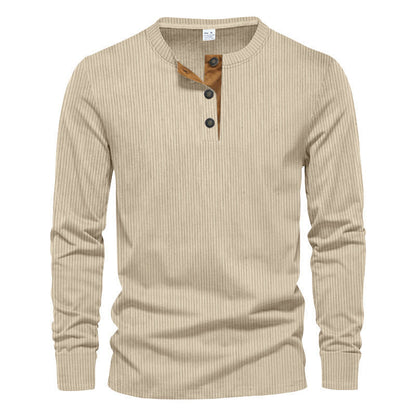 Herren Langarmshirt Strukturiert Modernes Design