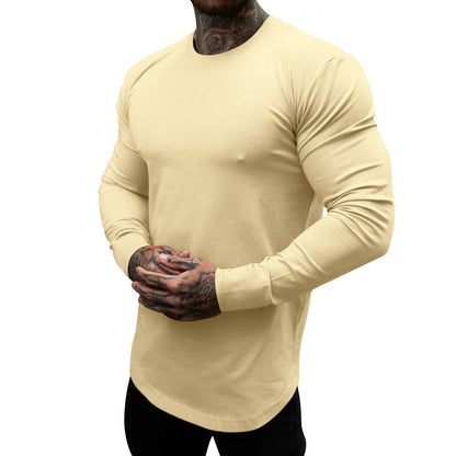 Herren Langarmshirt Weich Baumwolle Modern Rundhals