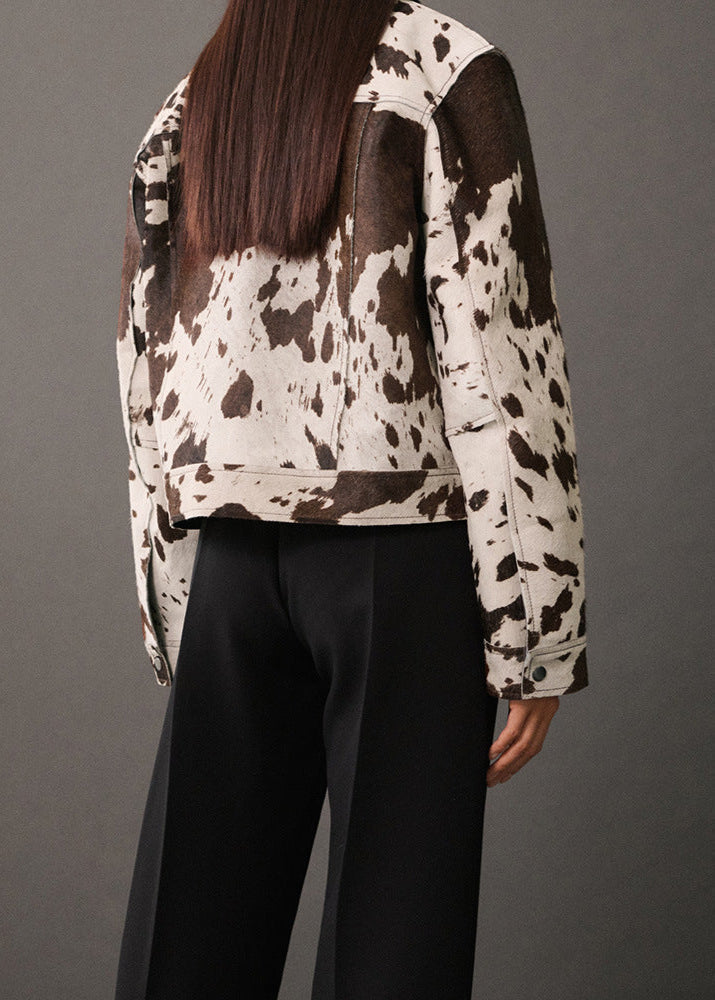 Stilvolle Weste Kuhfelljacke Damen - IdealeKleiden