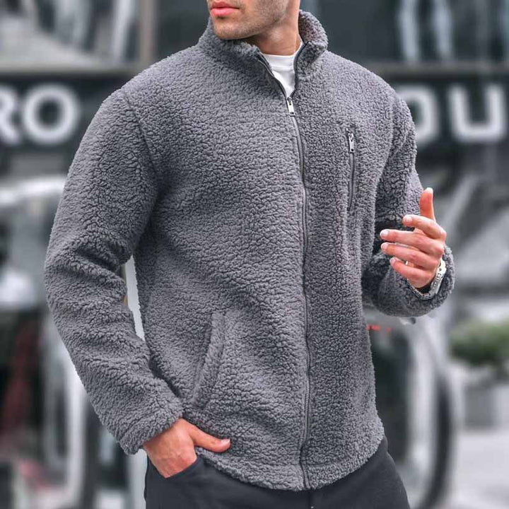 Herren Fleecejacke Warm Praktisch Reißverschluss