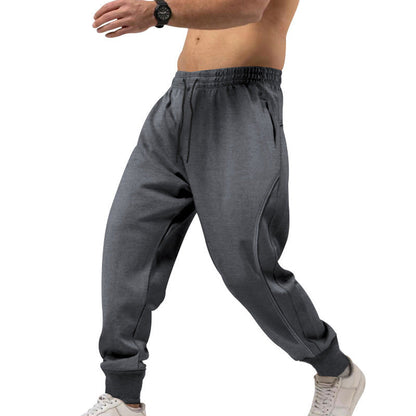 Herren Sport Sweatpants Elastisch Mit Reißverschlusstaschen