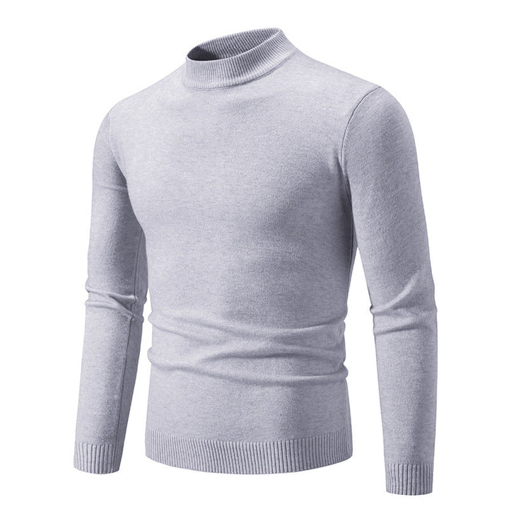 Herren Pullover Fein Strick Hochkragen Elegant