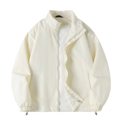 Herren Windbreaker Jacke Sportlich Mit Kragen Und Taschen
