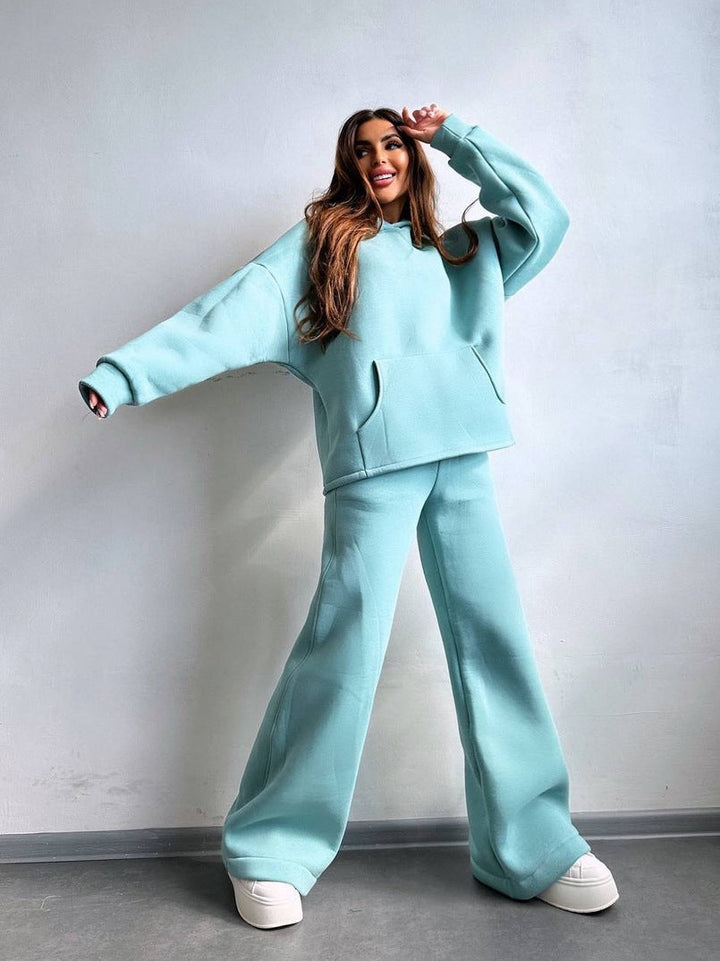 Damen Hoodie Oversized &amp; Weite Jogginghose Set