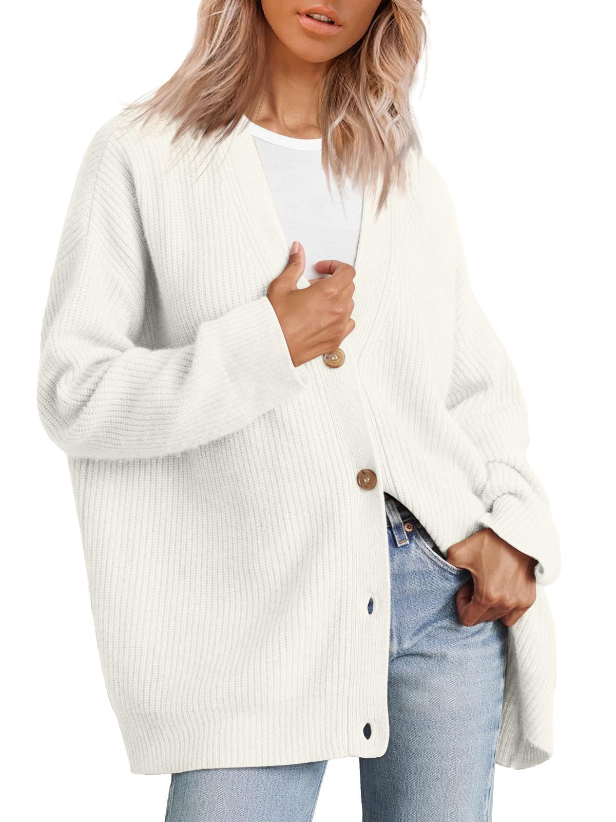 Damen Cardigan Herbst Streifen Modern