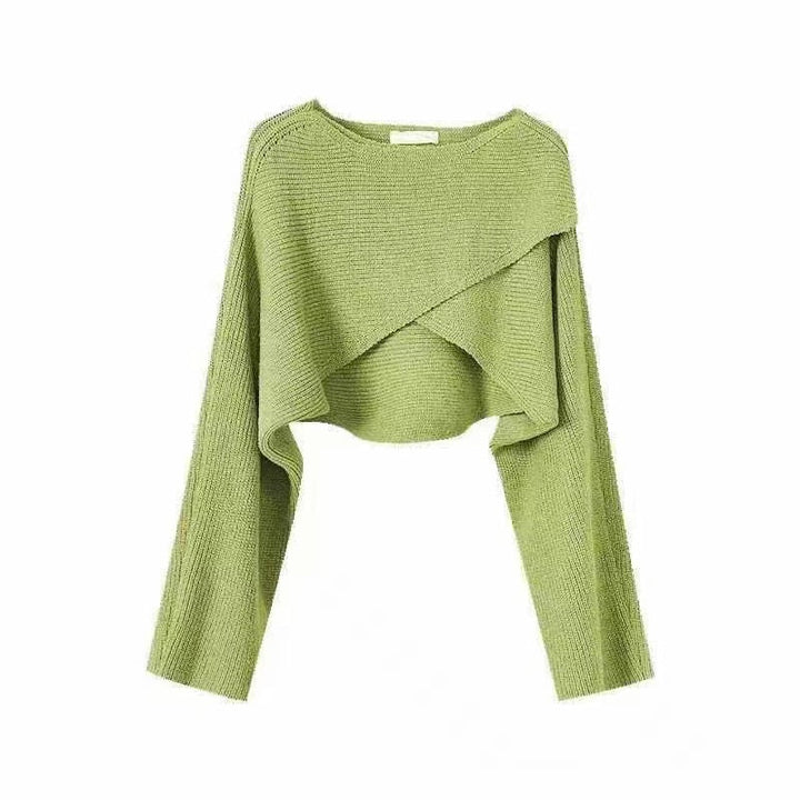 Damen Pullover Lässig Asymmetrisch Strukturiert
