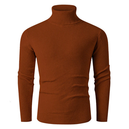 Herren Strickpullover Rollkragen Gerippt Elegantes Design