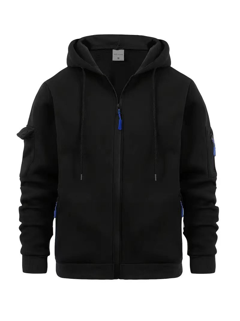 Herren Outdoor Jacke Praktisch Reißverschluss Taschen