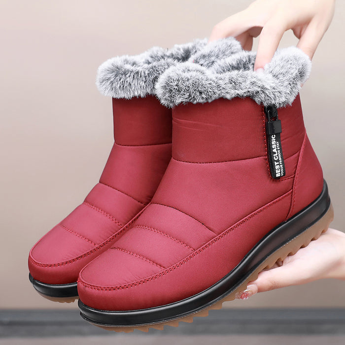 Damen Stiefel Winter Warm Wasserdicht