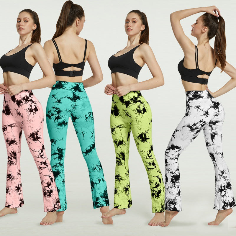 Damen Yoga Hosen Batik Muster Elegant - IdealeKleiden