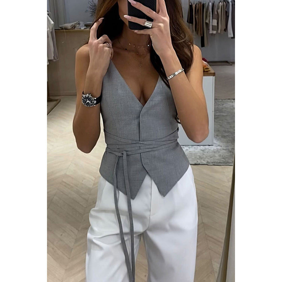Damen Oberteil Elegantes Design V-Ausschnitt - IdealeKleiden