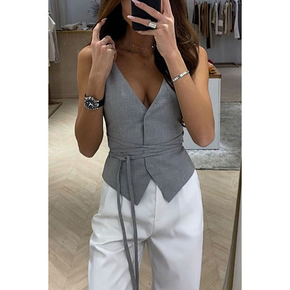Damen Oberteil Elegantes Design V-Ausschnitt - IdealeKleiden