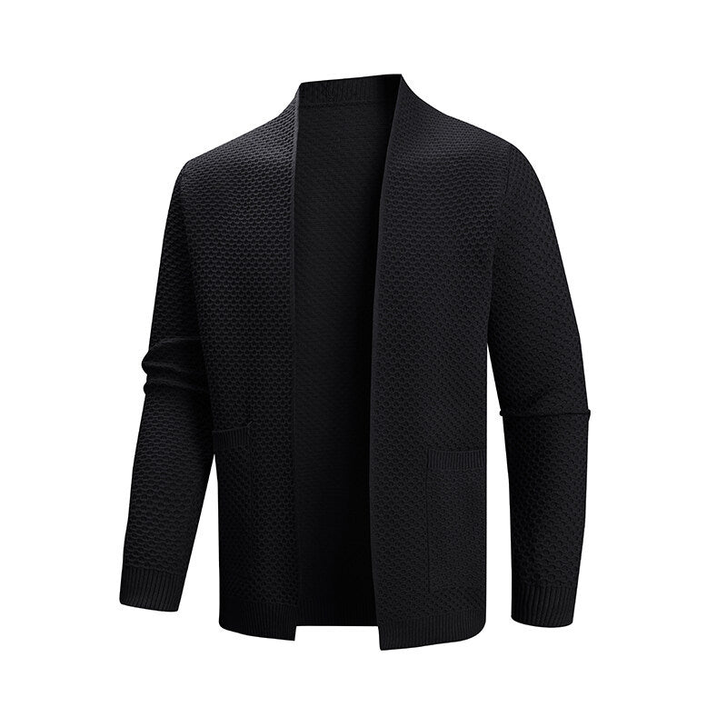 Herren Strickjacke Modern Struktur Muster Praktisch