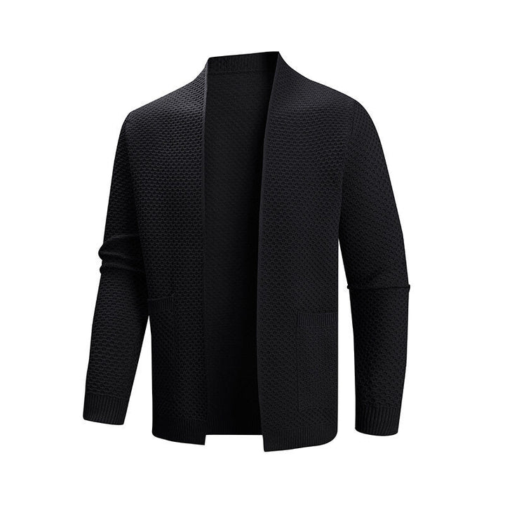 Herren Strickjacke Modern Struktur Muster Praktisch