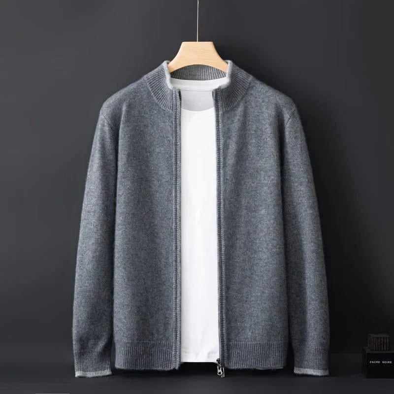 Stilvolle Herren Strickjacke Reißverschluss Modern