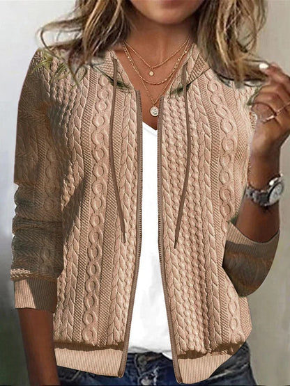 Damen Strickjacke Zopf Muster Soft Qualität