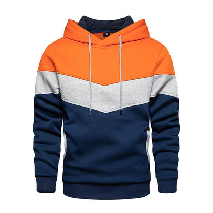 Herren Trendpullover Kapuze Geometrisches Muster