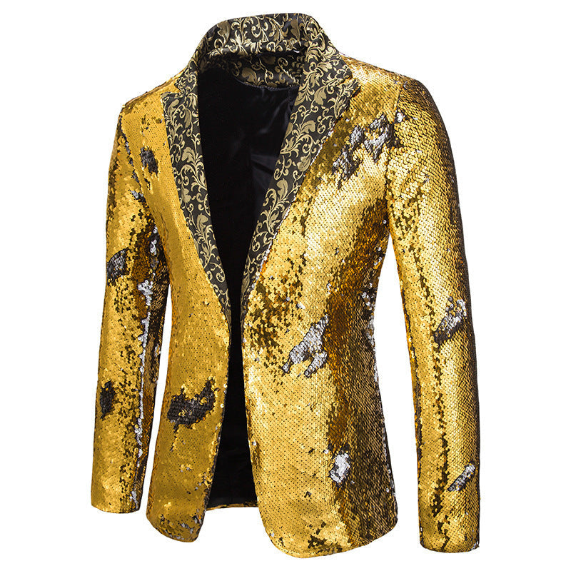 Herren Glamour Blazer mit Pailletten Effekt