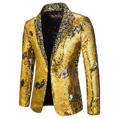 Herren Glamour Blazer mit Pailletten Effekt