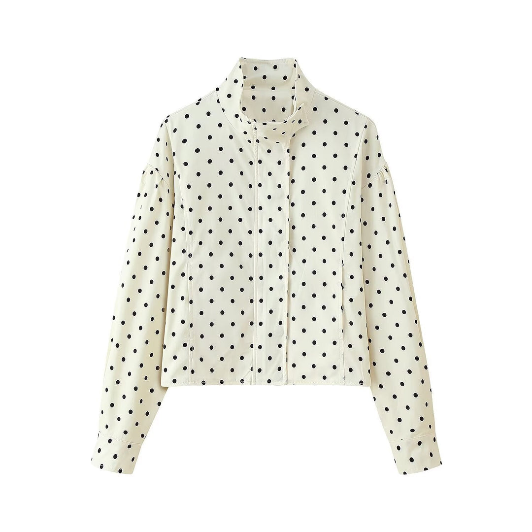 Damen Mode Blousonjacke Gepunktet Elegante