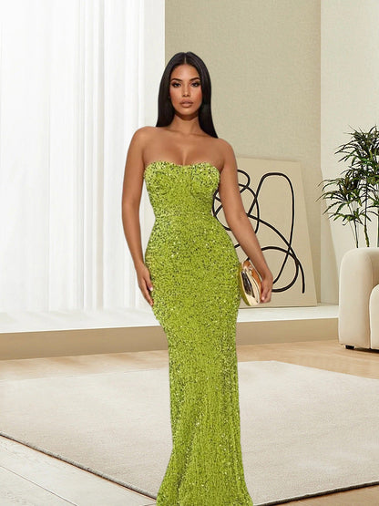 Glamouröses Abendkleid mit Pailletten Figurbetonter Luxuslook