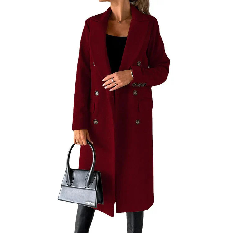 Elegante Damenjacke Lang Taillierte Passform